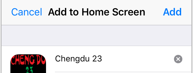 Add Chengdu23 as an App