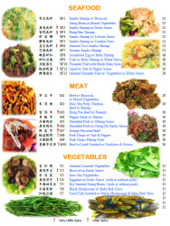 Seafood, Meat, Vegetables